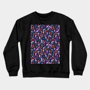 Colorful Floating Ghosts - Halloween Pattern - Dark Colors Crewneck Sweatshirt